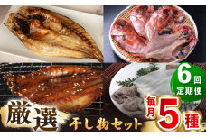 【全6回定期便】厳選　壱岐干し物セット《壱岐市》【馬渡水産】あじ アジ いわし イワシ たい タイ いか イカ 鯛 鯵 鰯 干物 ひもの 干物セット 冷凍配送 [JAQ018]