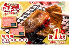 【A4～A5ランク】長崎和牛 焼肉用 1kg（500g×2パック）《壱岐市》【株式会社MEAT PLUS】肉 牛肉 黒毛和牛 焼き肉 焼肉 焼肉用 ギフト 贈答用 ご褒美 冷凍配送 A4 A5 [JGH020]