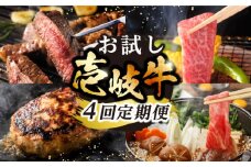 【全4回定期便】 壱岐牛 いろいろお試し定期便（全4種/計約2kg）《壱岐市》【株式会社ヤマグチ】 焼肉 ハンバーグ サーロイン ステーキ すき焼 モモ 冷凍配送 [JCG146]
