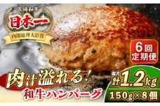【全6回定期便】長崎和牛 ハンバーグ 150g×8 《壱岐市》【KRAZY MEAT】 A5 A4 冷凍 和牛 肉 牛肉 BBQ ハンバーグ 贈答品 [JER172]