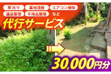 草刈り・墓地清掃・遺品整理等の代行チケット30,000円分《壱岐市》【便利屋とこしえ】 [JGX003]