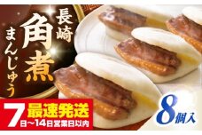 長崎角煮まんじゅう8個入り(袋)《壱岐市》【岩崎本舗】冷凍 豚 豚角煮 角煮饅頭 簡単調理 おやつ お取り寄せ 長崎 [JHA006]