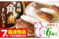 【化粧箱入り】長崎角煮まんじゅう 6個　《壱岐市》【岩崎本舗】冷凍 豚 豚角煮 角煮饅頭 簡単調理 おやつ お取り寄せ 長崎 [JHA016]