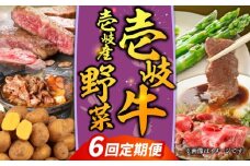 【先行予約】【全6回定期便】壱岐牛・壱岐産野菜定期便【2025年10月下旬以降順次発送】《壱岐市》【壱岐市農業協同組合】壱岐牛 すき焼き ステーキ 焼肉 ハンバーグ [JBO161]