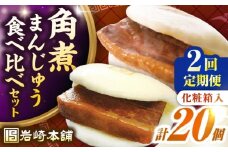 【全2回定期便】長崎角煮まんじゅう10個(箱)・大とろ角煮まんじゅう10個(箱)《壱岐市》【岩崎本舗】冷凍 豚 豚角煮 角煮饅頭 簡単調理 お取り寄せ [JHA002]
