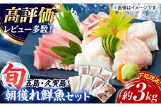 【下処理済！真空パックでお届け】五島産 高級 朝獲れ 鮮魚 ( 下処理済 ) 約3kg セット 五島市/マルセイ水産[PBT001] 刺身 五島 久賀島 海鮮 セット 旬 さかな さしみ 