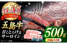 やみつき 五島牛 サーロインステーキ 250g×2枚 A4 A5 国産 国産牛 牛肉 ブランド牛 五島市/肉のマルヒサ [PCV002]