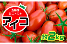 【食卓にトマトで彩りと笑顔を！】甘くて おいしい！ ミニトマト アイコ 約2kg 国産 トマト とまと 完熟 肉厚 新鮮 五島市/野口とまと [PCJ001]