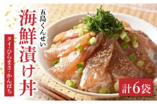 五島海鮮漬け丼3種6点セット 五島市 / 五島くんせい工房 [PDD005] おつまみ 酒の肴 詰め合わせ セット 小分け パック お取り寄せ グルメ お茶漬け タイ ヒラマサ カンパチ