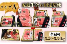【6か月定期便】五島牛 定期便 タイプA  国産牛 牛肉 ブランド牛 セット ソース付 五島市/鬼岳牧場 [PEK029]