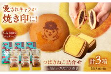 7日程度発送）【お中元対象】【五島市限定パッケージ】 つばきねこ詰合せ 3箱セット 五島市/文明堂総本店 [PEO002] 和菓子 洋菓子 詰め合わせ 化粧箱 餡 あんこ 贈答 スピード 最短 最速 発送