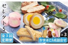 【全3回定期便】 セレクト5 五島 かまぼこ 5点 詰め合わせ【しまおう】 [PAY015] SDGs ねりもの 練り物 練物 セット