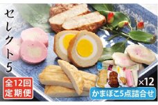 【全12回定期便】 セレクト5 五島 かまぼこ 5点 詰め合わせ【しまおう】 [PAY033] SDGs ねりもの 練り物 練物 セット 蒲鉾