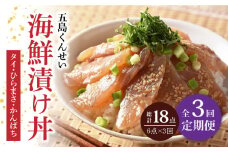 【全3回定期便】 五島 海鮮 漬け丼 3種 6点 セット 【五島くんせい工房】 [PDD010] おつまみ 酒の肴 詰め合わせ セット 小分け パック お取り寄せ グルメ お茶漬け タイ ヒラマサ カンパチ