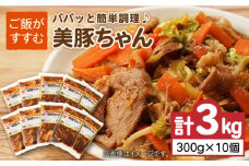 美豚ちゃん 300g×10個 セット【長崎フードサービス】 [PEL013] 簡単 調理 豚肉 豚 レトルト パック 小分け 国産 焼肉 加工 肉 レトルト 簡単 おかず