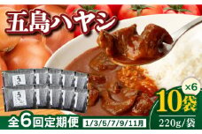 【全6回定期便】【五島牛と五島産の食材を使用したレトルト商品】こだわりの五島ハヤシ 10袋セット【出口さんご】 [PBK020]  ハヤシライス レトルト ブランド牛 五島牛 トマト たまねぎ 本格 お取り寄せ