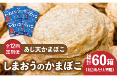 【全12回定期便】【ひとくちサイズのあじ天かまぼこ】個包装で食べやすい しまおうのかまぼこ5箱 セット 【株式会社しまおう】 [PAY057] 練物 練り物 カマボコ 蒲鉾 魚