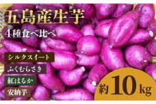 【2025年1月先行予約】五島産生芋10kg 安納芋 シルクスイート 紅はるか ふくむらさき いも 五島市/芋蔵林 [PDO008]