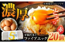 【ギフトBOX】平飼たまご ファイブエッグ M～Lサイズ 20個入 / 5EGG 卵 赤玉子五島市 / 五島列島大石養鶏場 [PFQ008] 玉子 タマゴ 鶏卵 希少 五島列島