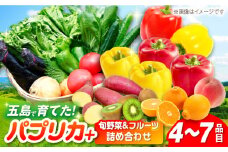 パプリカと旬の野菜・フルーツ詰め合わせ 五島市/HPIファーム [PCP011] 野菜 果物 やさい フルーツ 国産 新鮮 緑黄色野菜 産地直送 とれたて
