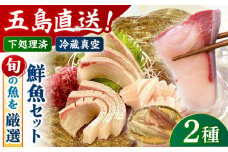 金澤仕立て 鮮魚ボックス 旬の魚2種 鮮魚 冷蔵 真空パック 新鮮 下処理済み 海鮮 刺身 セット 五島市/金沢鮮魚 [PEP006]