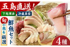 金澤仕立て 鮮魚ボックス 旬の魚4種 鮮魚 冷蔵 真空パック 新鮮 下処理済み 海鮮 刺身 セット 五島市/金沢鮮魚 [PEP008]