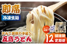 【全12回定期便】がんこ親爺の冷凍五島うどん 五島市/中本製麺 [PCR034] 冷凍うどん 飛魚 あごだしスープ
