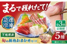 【全３回定期便】【五島の旬】下処理済み 超速冷凍 鮮魚 5種 柵 冷蔵 真空パック 新鮮 下処理済み 海鮮 刺身 セット 五島市 / 金沢鮮魚 [PEP019]