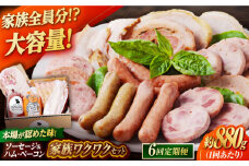 【全6回定期便】家族ワクワクセット ウインナー ベーコン ソーセージ ギフト Gris Hause NAGASE / 五島市 [PGF027] ソーセージ 詰合せ 詰め合わせ セット ウィンナー 肉 豚 五島 五島列島 五島美豚 ハム