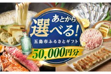 【あとから選べる】長崎県五島市ふるさとギフト　5万円分 和牛 魚 鮮魚 椿　うどん [PZX012]