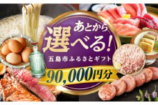 【あとから選べる】長崎県五島市ふるさとギフト 9万円分 和牛 魚 鮮魚 椿 うどん [PZX016]
