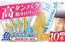 【全6回定期便】フィッシュプロテインバー（10本）五島市/しまおう プロテインバー プロテイン 筋トレ 魚 [PAY065]