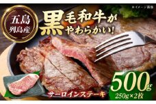 五島列島産 黒毛和牛 サーロインステーキ 250g×2枚 五島市/山口Farm [PGJ017]