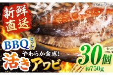 【日付指定必須】【配送エリア限定】五島産養殖 活きアワビ・バーベキューセット 30個セット 約750g 五島市/（有）都工業 BBQ あわび 鮑 [PEX007]