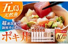 【全12回定期便】おまかせ旬魚のゴトポキ10パック(10食)セット 五島市/金沢鮮魚 [PEP063]