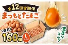 【12回定期便】 まつもとたまご Lサイズ 赤玉 160個 ＜松本養鶏場＞[CCD016]