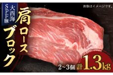 【肉塊で肉会】大西海 SPF豚 肩ロースブロック 計1.3kg（2～3個） 訳あり ＜大西海ファーム＞ [CCY028] 長崎 西海 ブロック 国産豚 贈答 ギフト 角煮