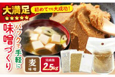 【自宅で味噌づくり】 手作り 味噌 キット『 麦味噌 』＜川添酢造＞ [CDN008]  長崎 西海 味噌 麦味噌 手作り みそ 贈答 ギフト 