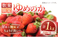 いちご 【☆先行予約☆】 ゆめのか いちご 約 1kg （250g×4パック） 長崎 西海 イチゴ いちご 苺 ゆめのか いちご 贈答 ギフト 9千円 9000円 1万円以下 ＜川原農園＞ [CDR009]