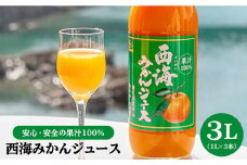【糖度11度以上】西海みかんジュース 1L×3本セット＜大島造船所 農産グループ＞ [CCK024]