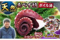 【コリコリ肉厚の天然タコ！】 ゑべす蛸 計1.5kg（150g×10P）＜大瀬戸町漁協＞ [CAR005]