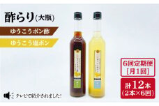【6回定期便】酢らりゆうこうポン酢＆塩ポン 総計12本＜川添酢造＞ [CDN039]