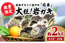 【日時指定】【数量限定】牡蠣 岩ガキ 約 2kg （約10個～20個）便利なナイフ・軍手付き♪  ＜ハマフジ水産＞ [CES001]牡蠣 カキ かき 生牡蠣 岩牡蠣 ナイフ付き 殻付き牡蠣 かき カキ