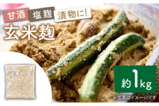 栽培期間中農薬不使用 玄米麹 （乾燥米麹） 九州産 約1kg〈川添酢造有限会社〉 [CDN063] 長崎 西海 味噌づくり 麹 みそ 手作り 味噌 麹 