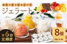 【年中人気】【6回定期便】 おまかせジェラート  8個 ＜みかんドーム＞ [CAI032] ジェラート アイスクリーム じぇらーと アイス 贈答 贈り物 ギフト ジェラート