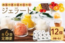 【年中人気】【6回定期便】 おまかせジェラート  12個 ＜みかんドーム＞ [CAI035]ジェラート アイス じぇらーと ジェラート 果物 旬 ジェラート 贈答 ギフト 贈り物 ジェラート 