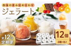 【年中人気】【12回定期便】 おまかせジェラート 12個 ＜みかんドーム＞ [CAI036]ジェラート アイス じぇらーと ジェラート 果物 旬 ジェラート 贈答 ギフト 贈り物 ジェラート 