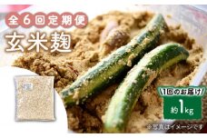 【6回定期便】 栽培期間中 農薬不使用 玄米麹（乾燥米麹） 九州産 約1kg〈川添酢造有限会社〉 [CDN111]