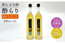 【飲む玄米酢】 【12回定期便】酢らり 大瓶2本セット（ゆうこう）＜川添酢造＞ [CDN100]