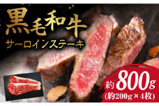 【贈答用にも♪】九州産黒毛和牛 サーロインステーキ 計800g（約400g（2枚）×2pc）＜牛の店みくりや＞ [CFD009]